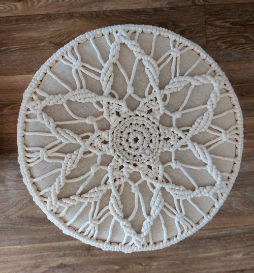 Macrame dřevěná stolička — foto 2