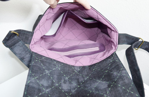 Kabelka s aplikací květů (japonský patchwork) — foto 3