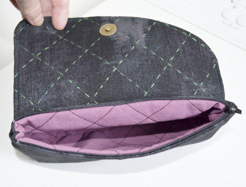 Taštička s aplikací květů (japonský patchwork) — foto 3