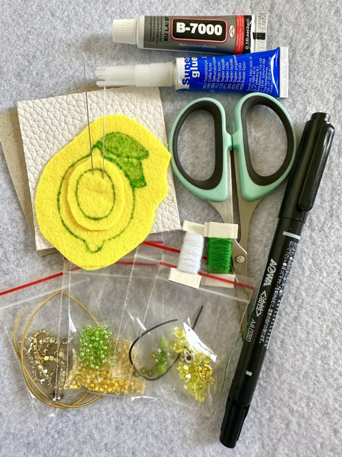 DIY sada brož citrón — foto 3