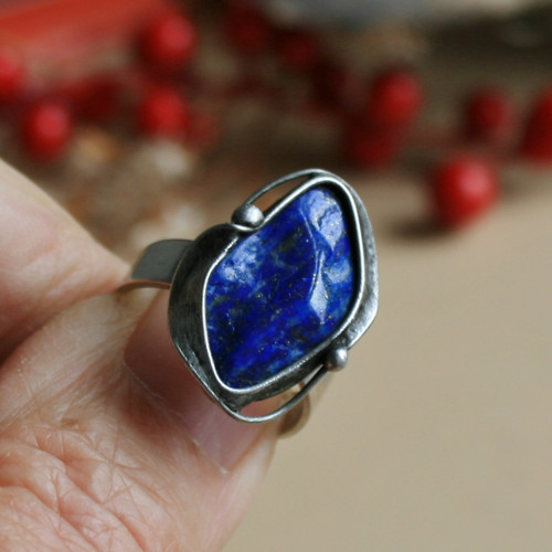 Prsten s lapisem lazuli — foto 3