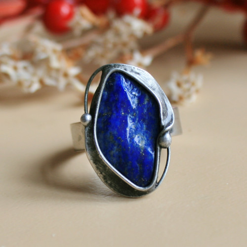 Prsten s lapisem lazuli — foto 5