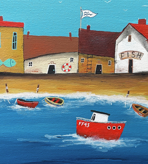 Happy harbor - 30x30cm — foto 3