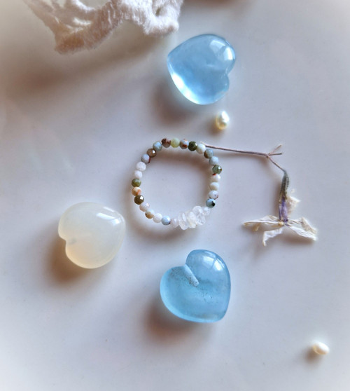 Larimar*měsíční kámen*0,2 cm*prsten — foto 3