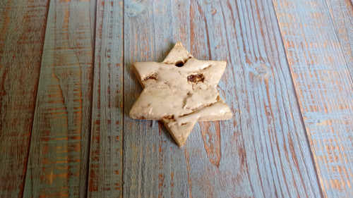 Keramická hvězdička bílá - kůra č. 2. — foto 2