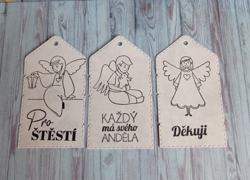 Visačky, jmenovky - anděl — foto 2