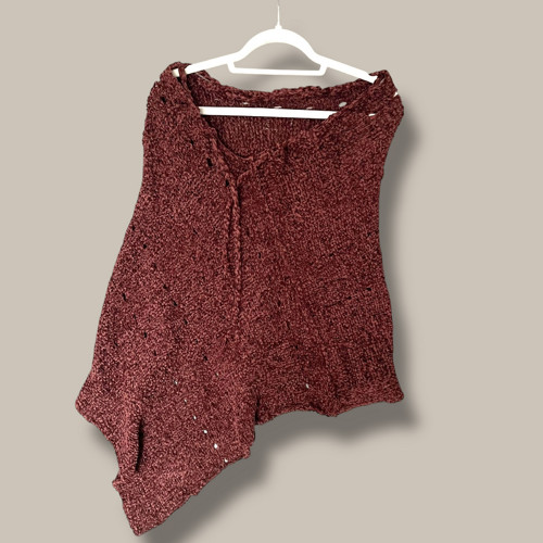 Pletené pončo “Chenille” — foto 2