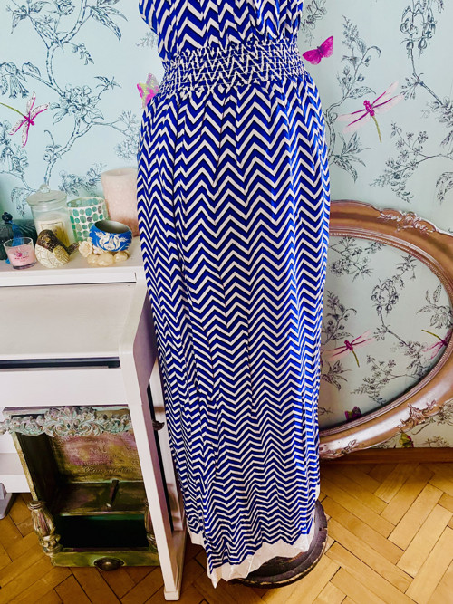 Šaty boho modrobílé — foto 4
