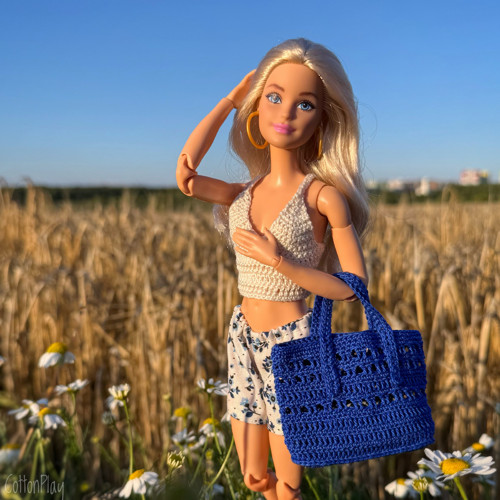 Plážová taška pro Barbie - modrá — foto 2