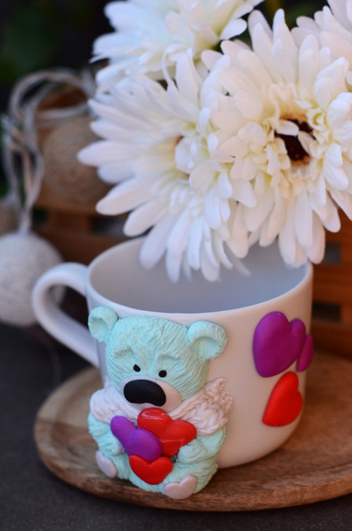 Hrníček s medvídkem a srdíčky — foto 5
