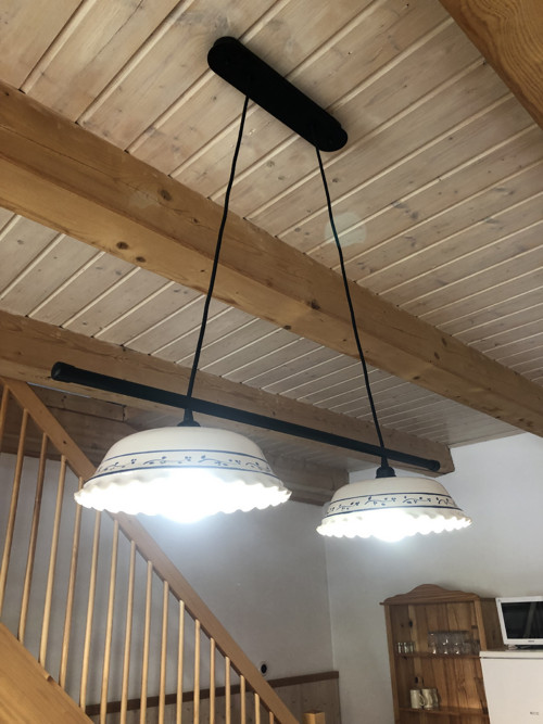 Lustr jídelna modrá větvička — foto 4
