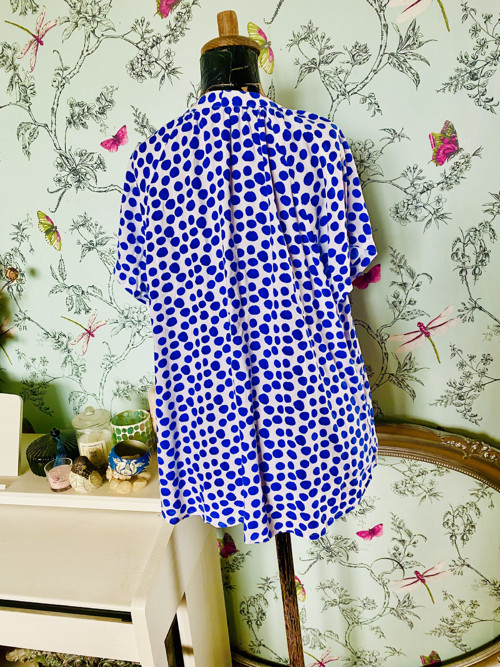 Halenka boho modrobílá — foto 3