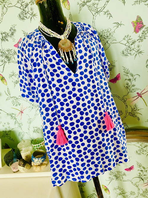 Halenka boho modrobílá — foto 2