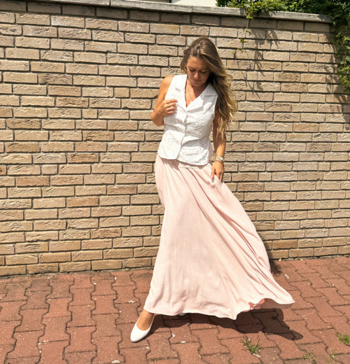 Dlouhá volná světle růžová — foto 2