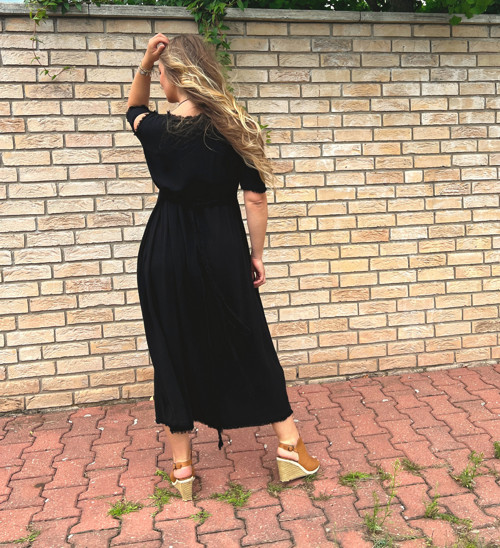 Šaty s prostřihy černé — foto 2