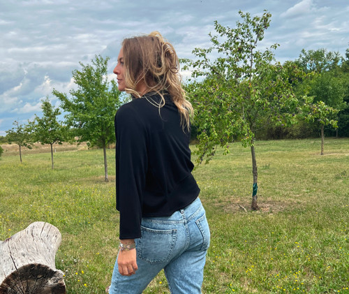 Kardigan krátký černý — foto 5