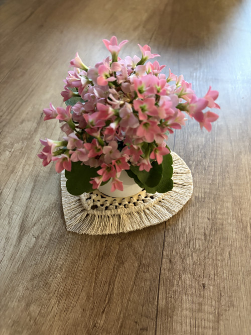 Macramé prostírání - Srdíčko — foto 4
