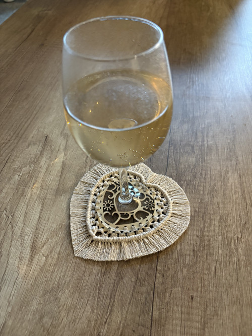 Macramé prostírání - Srdíčko — foto 3