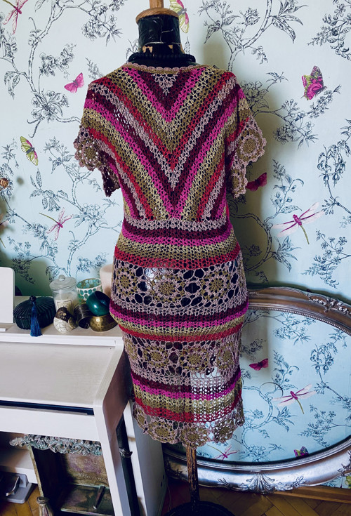Háčkované boho šaty — foto 4