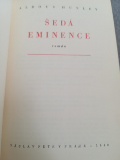 Aldous Huxley Šedá eminence — foto 2