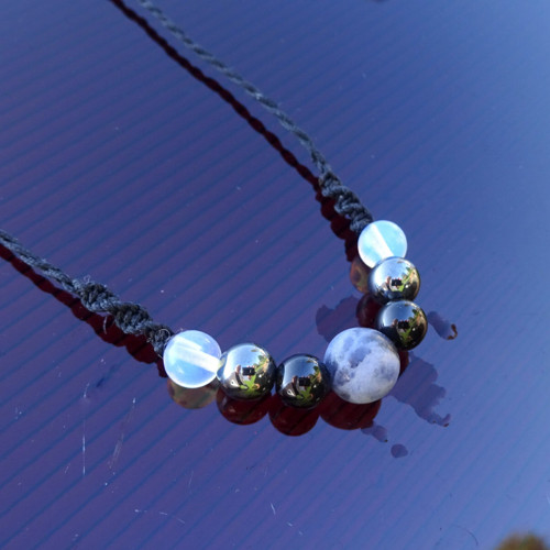 Náhrdelník Choker A8)Sodalit Onyx Hematit Opalit — foto 5