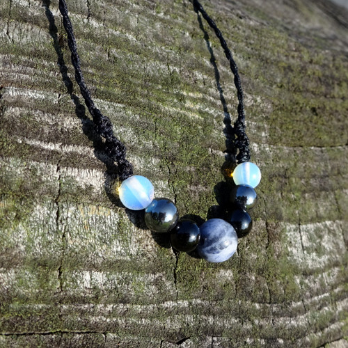 Náhrdelník Choker A8)Sodalit Onyx Hematit Opalit — foto 3
