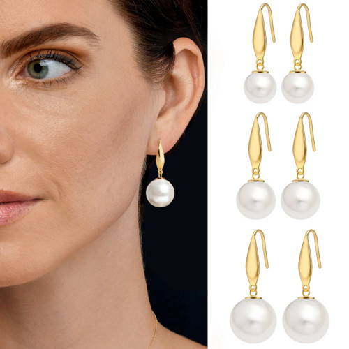 Pearl Drop / Ocel 316 gold / 1 pár / Průměr 10mm — foto 5
