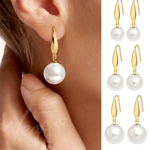 Pearl Drop / Ocel 316 gold / 1 pár / Průměr 10mm — foto 4