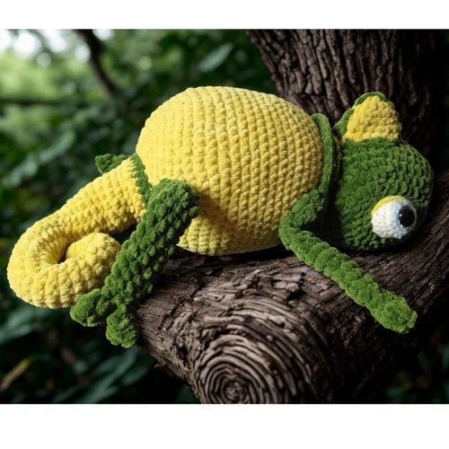 Háčkovaný chameleon – originál na objednávku — foto 4