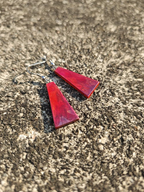 Náušnice magenta - fialová — foto 4