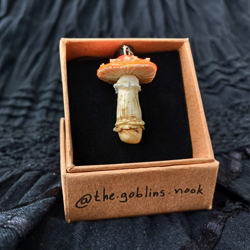 Houbičkový náhrdelník - muchomůrka ꩜ — foto 4