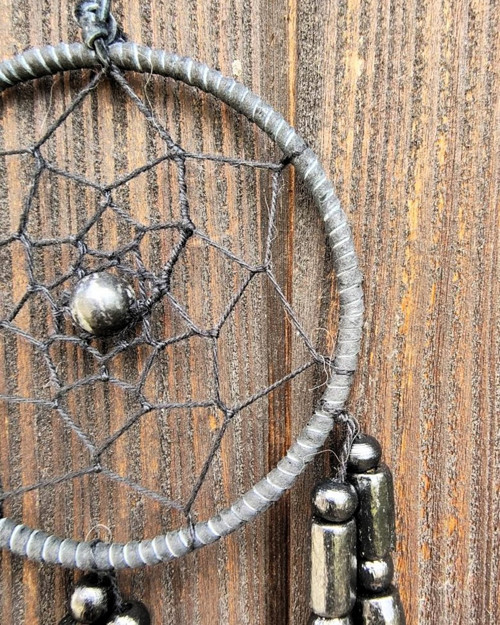 Lapač snů-authentic-7 cm - černý s jaspisem — foto 2