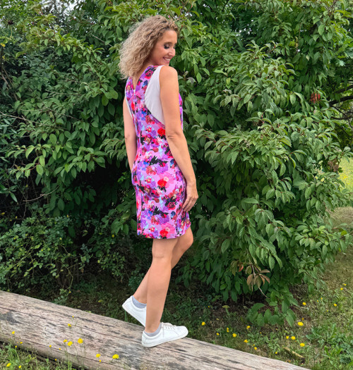 Fialová šatová sukně - krátká — foto 5