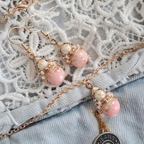Náhrdelník Boho Pastels - Pink Shell — foto 2