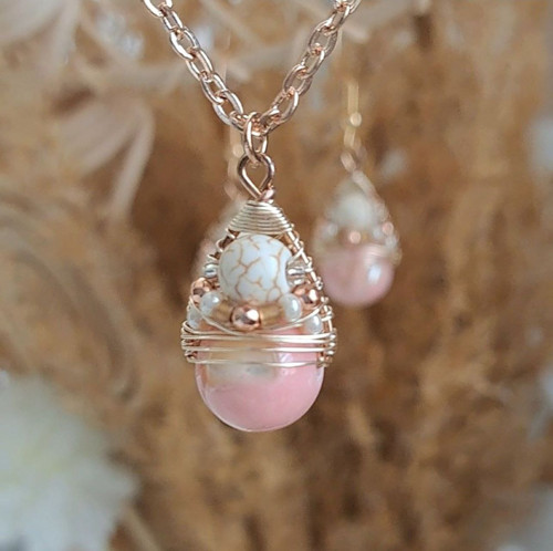 Náušnice Boho Pastels - Pink Shell — foto 6