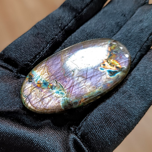 Labradorit, ID 5116, 52x28 mm - výprodej — foto 2