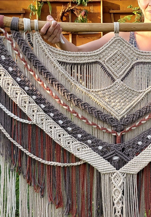 Velké macramé na zeď - 140x90cm — foto 3