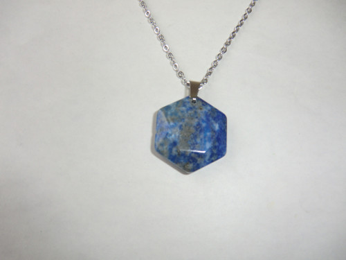 Hexagon lapis lazuli- náhrdelník 85/5 — foto 4