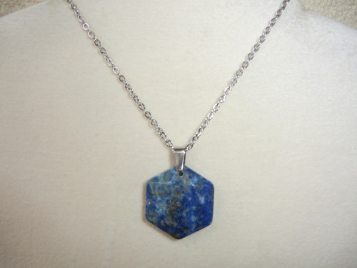 Hexagon lapis lazuli- náhrdelník 85/5 — foto 3