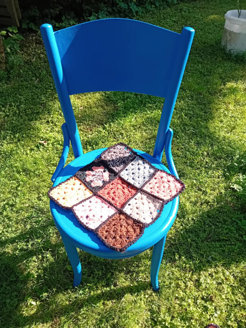 Boho háčkovaný podsedák / čtverec — foto 4