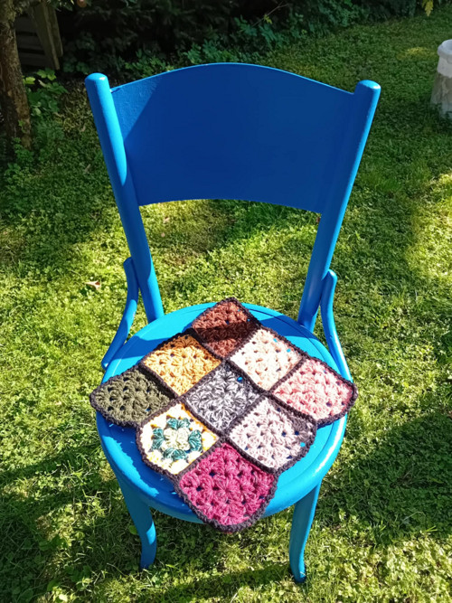 Boho háčkovaný podsedák / čtverec — foto 3