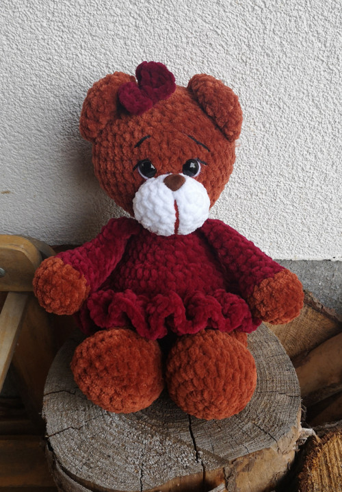 Medvídek 35 cm s mašlí — foto 3