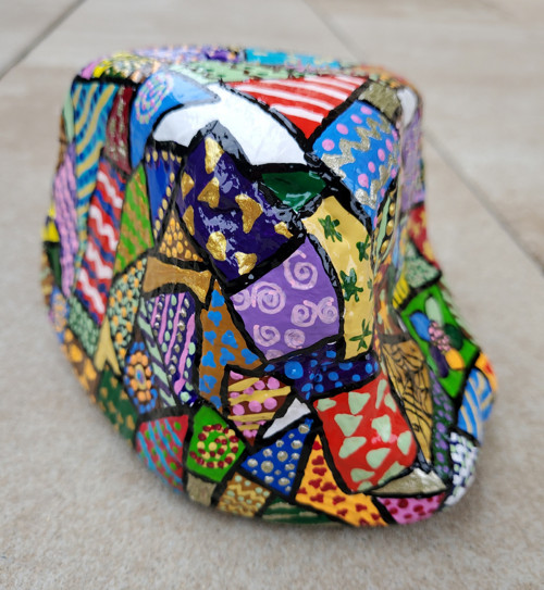 Malovaný kámen "Patchwork" — foto 6
