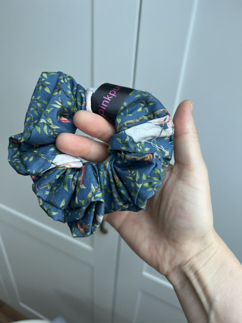 Pinkpunk scrunchie - bavlna papoušek — foto 4
