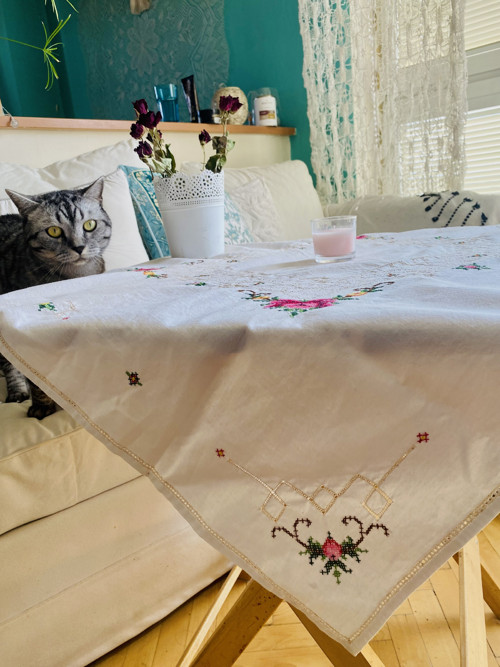 Ubrus vyšívaný starožitný — foto 5
