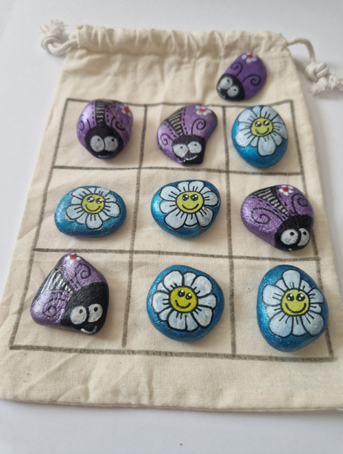 Malované kamínky - hra tic tac toe — foto 2