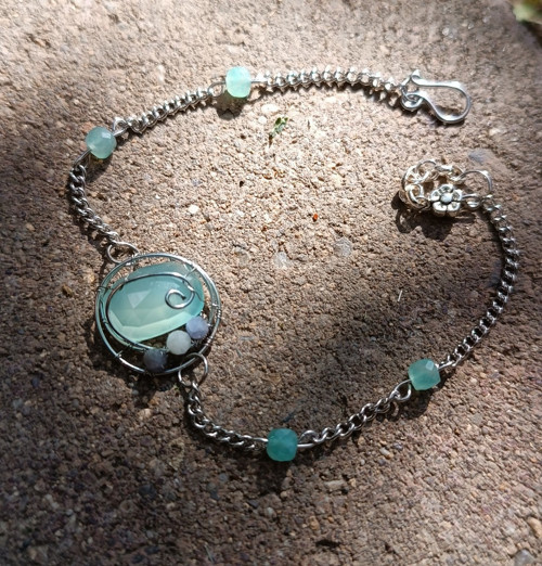 Jemný náramek chalcedon — foto 3