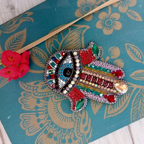 Hamsa - Ochraný znak ... brož — foto 6
