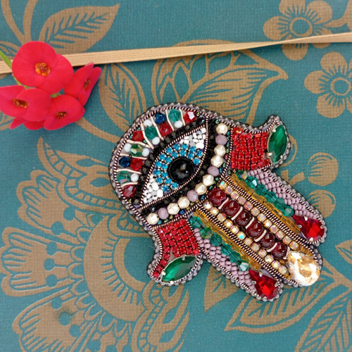 Hamsa - Ochraný znak ... brož — foto 4