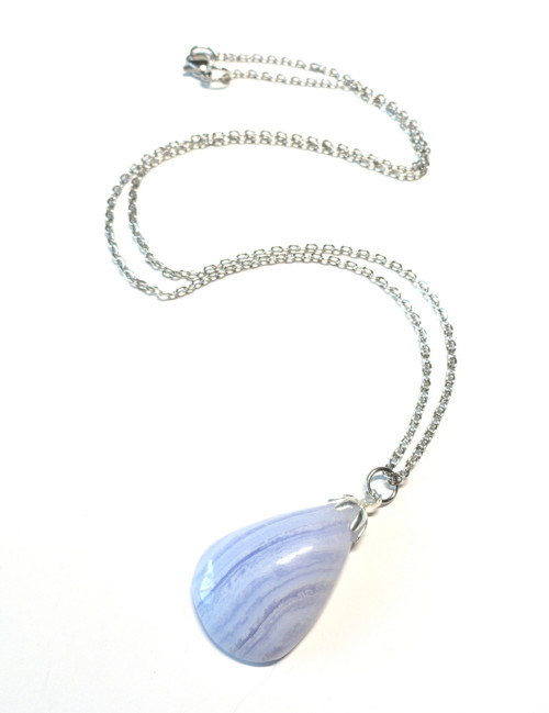 Chalcedon, řetízek chir.ocel — foto 3